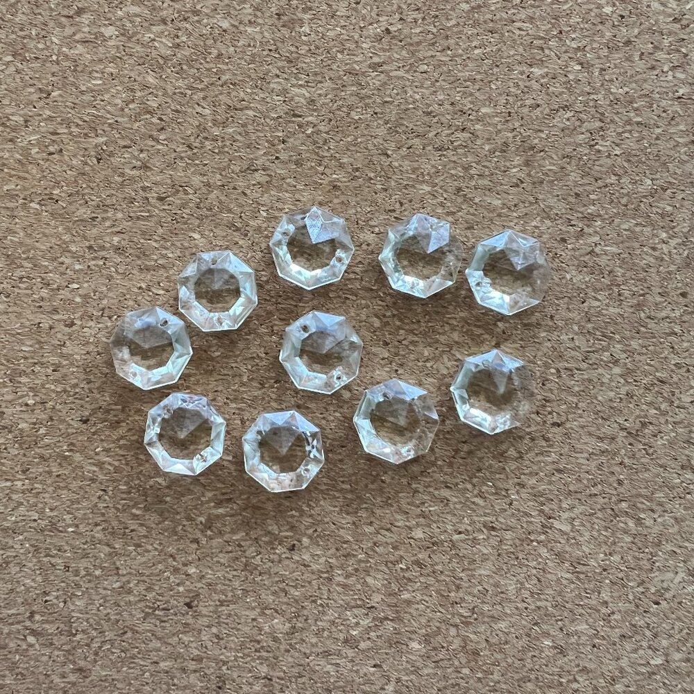 * Small Size Vintage Octagon Crystals/Prisms - set of 20 - $15